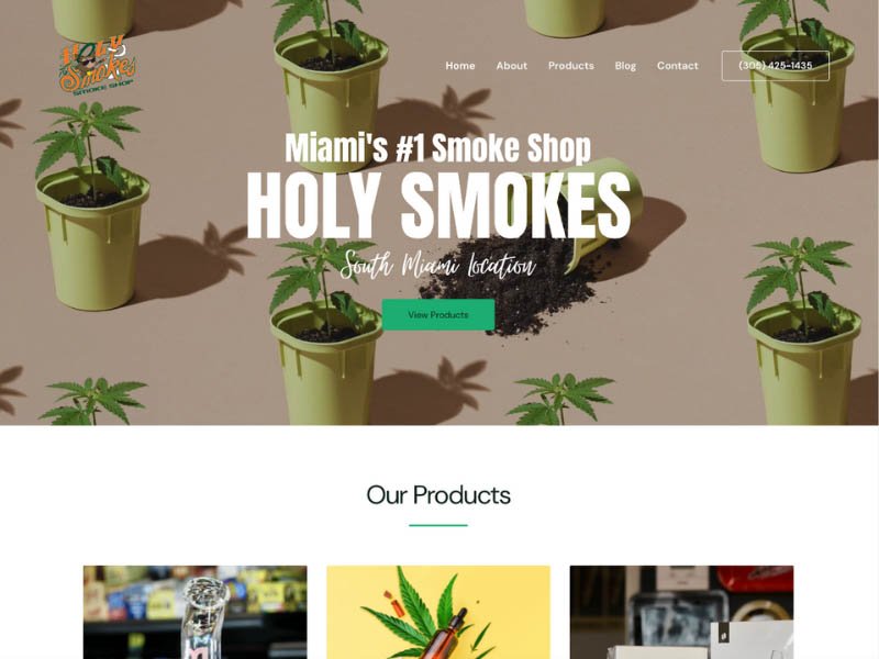 Holy Smokes South Miami Website